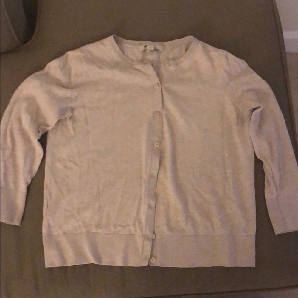 Beige 3/4 sleeve cardigan